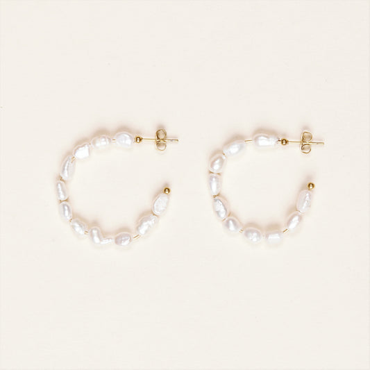 Baroque Pearls Hoops