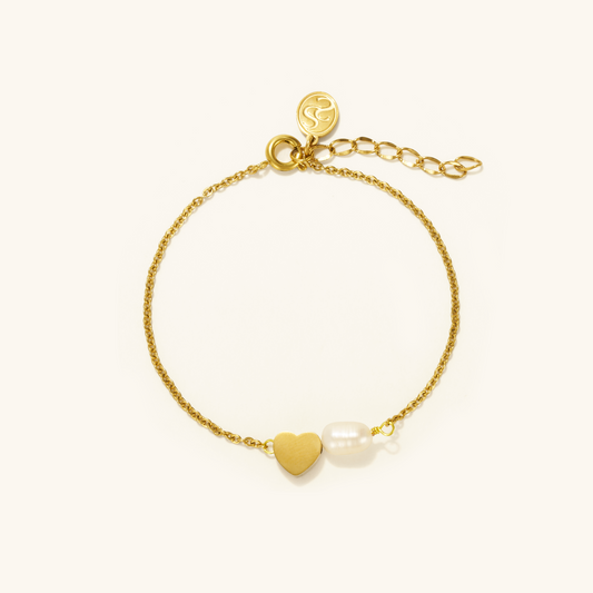 Heart Pearl Bracelet